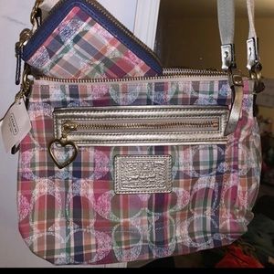 Coach Printed Crossbody Bag and Matching Wallet